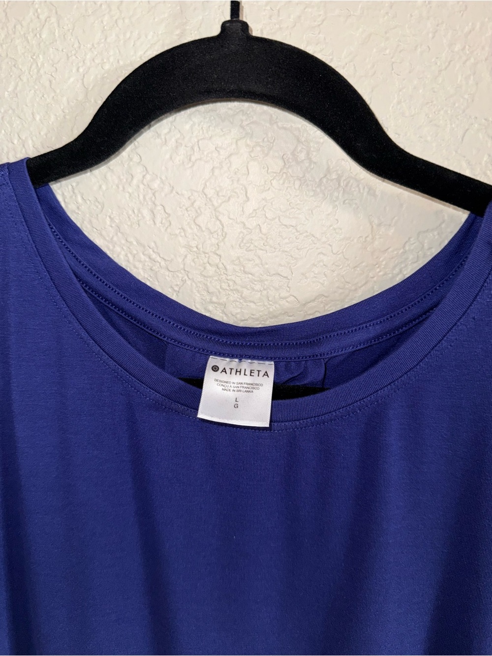 Athleta With Ease Tee - Deep Marine Purple/Blue - Size Large - Picture 4 of 4